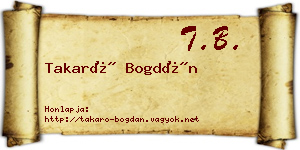 Takaró Bogdán névjegykártya